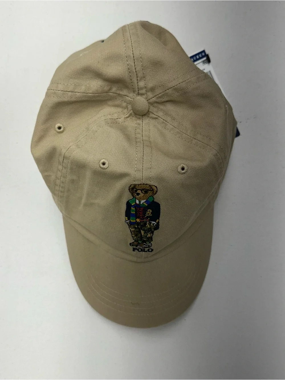 Polo Ralph Lauren Polo Bear Chino Ball Cap Leather Strap back Khaki